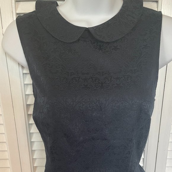 J.Crew Navy Peter Pan Collar Peplum Sleeveless Top Blouse Size 4 - Picture 7 of 9
